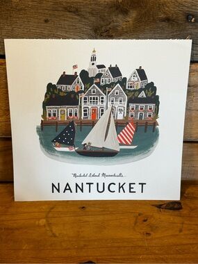 Rifle Paper Co. Nantucket Island Massachusetts Art Print – 11x10.25